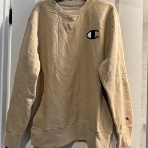 Champion Men's Beige Crewneck Sweater